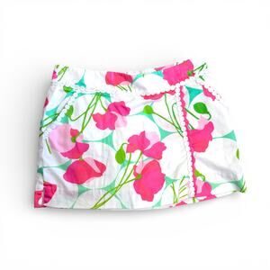 Lilly Pulitzer Pretty Pink & White Floral Skirt/Skort 4